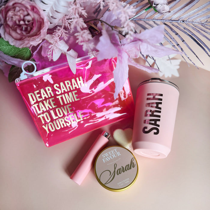 Spa Gift Set + Tumbler (Pink)